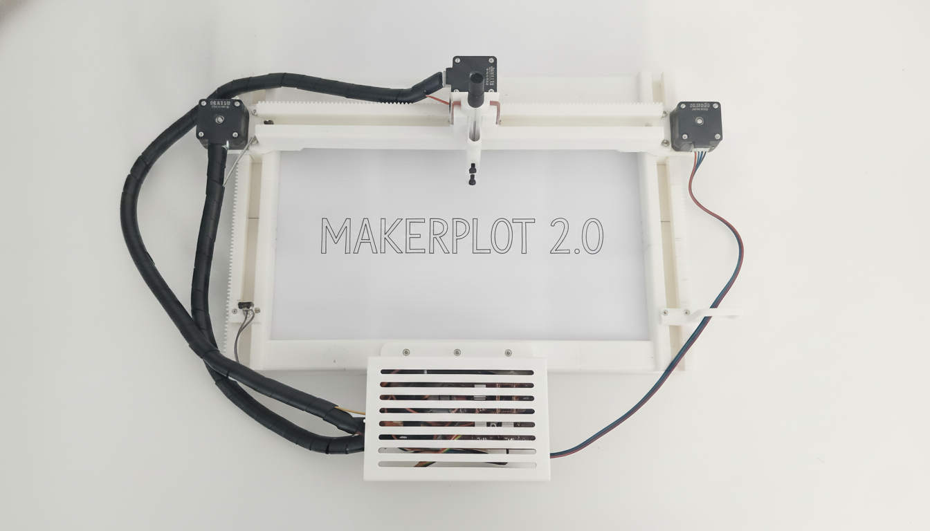 MakerPlot 2.0 CNC plotter assembly and 3D printed parts